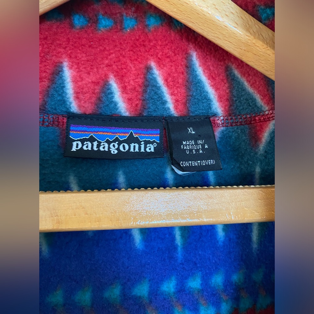 Vintage Rare 1996 Patagonia Minehaha Flame 1/4 Zip Fleece Jacket - Picture 8 of 9